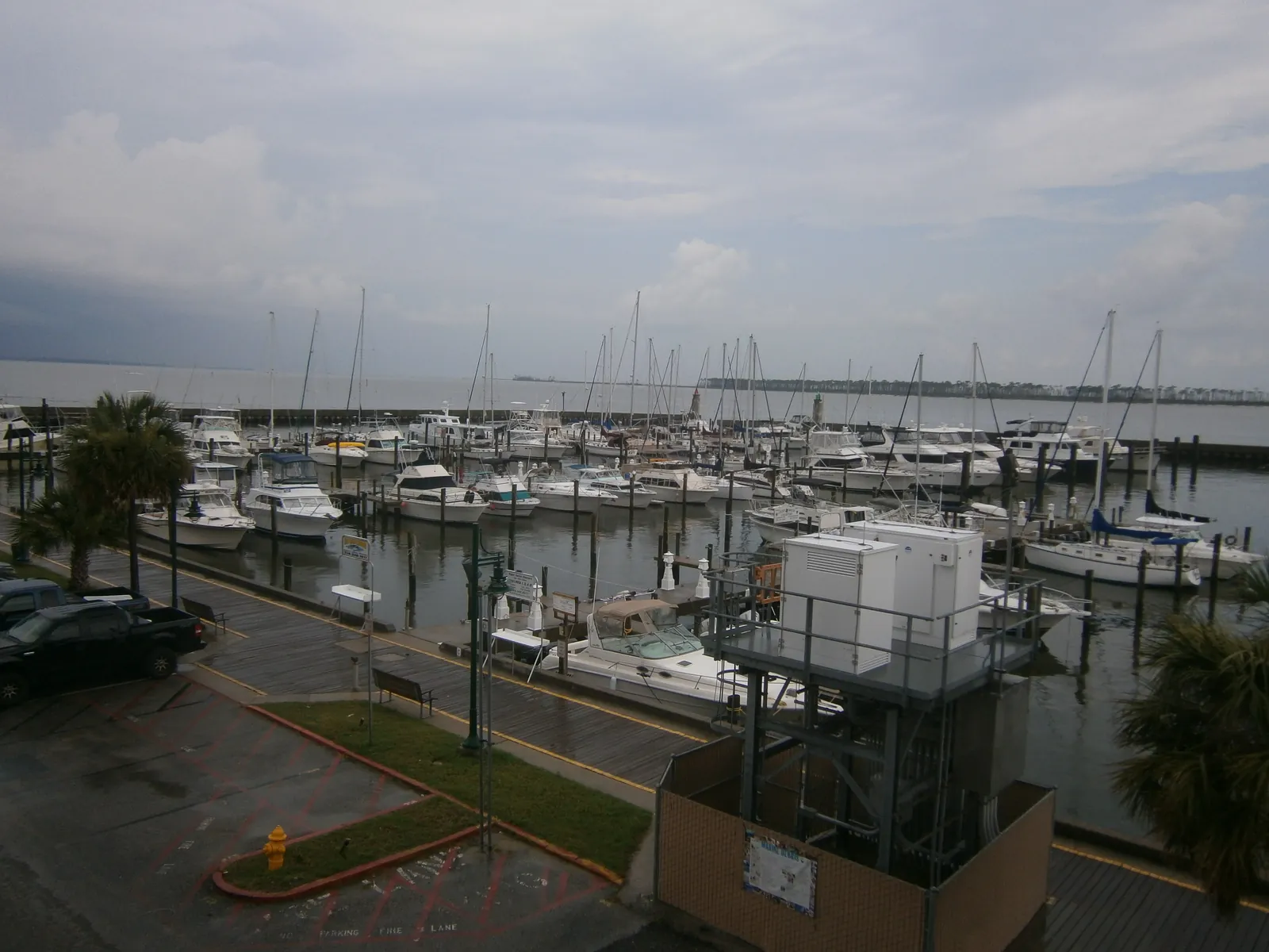 Boats in the Point Cadet Marina at the eastern tip of the Biloxi peninsula.