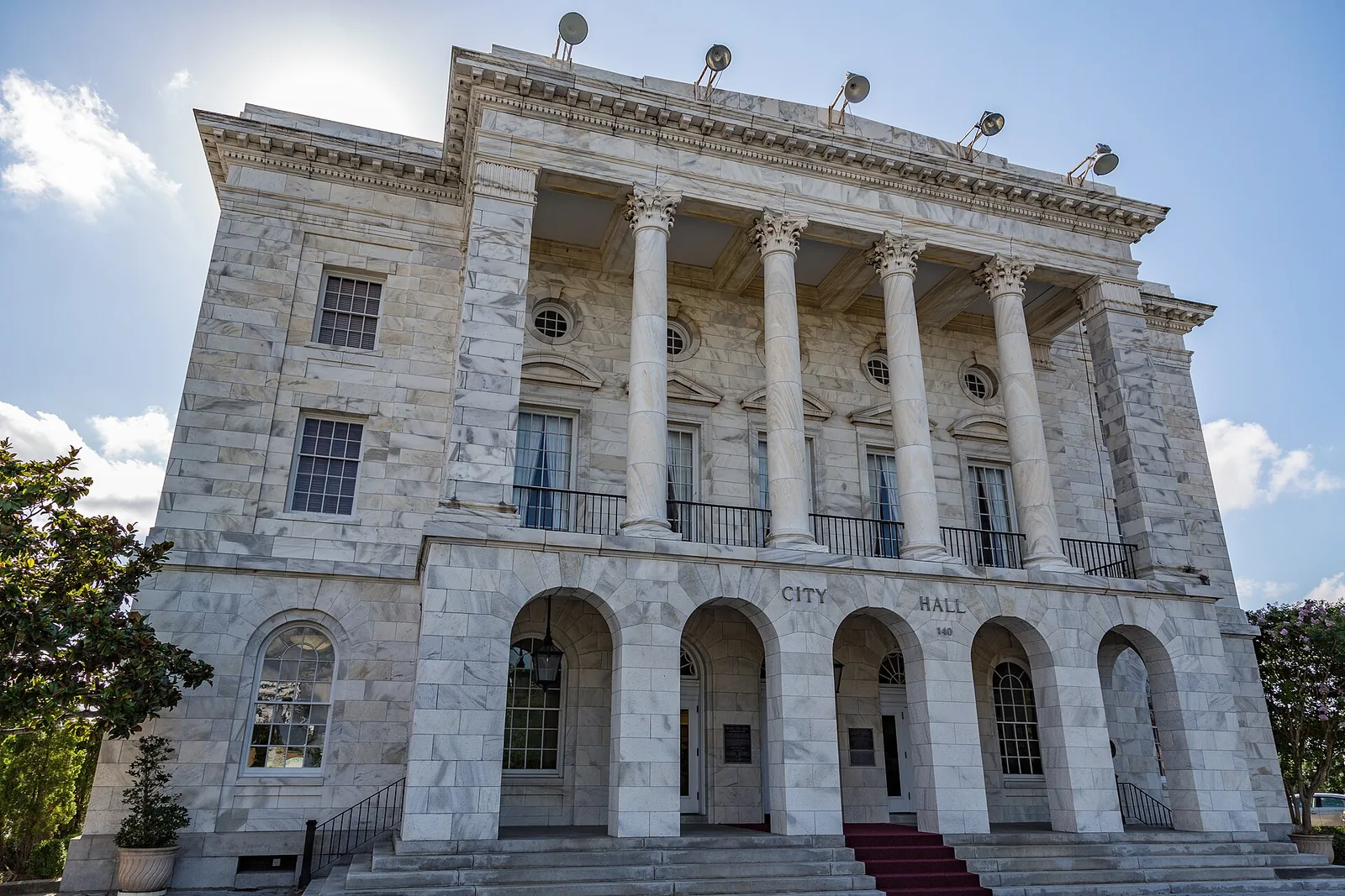 Biloxi City Hall on Lameuse Street, the 1908 building that once housed the U.S. Post Office, Courthouse and Customhouse.